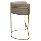 Kit 02 Banquetas Alta Com Encosto Betina Base Bronze Poliéste