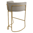 Kit 02 Banquetas Alta Com Encosto Betina Base Bronze Poliéste