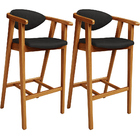 Kit 02 Banquetas Alta Cozinha Bancada Bar Sala De Jantar Fixa