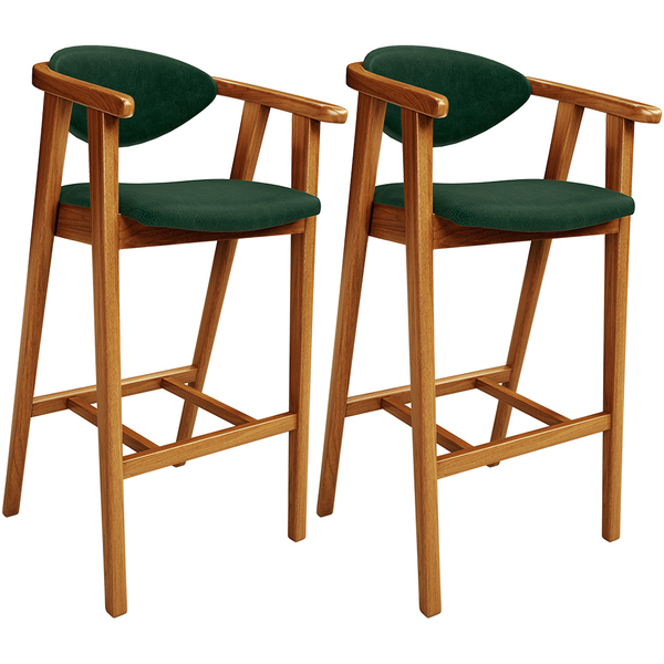 Kit 02 Banquetas Alta Cozinha Bancada Bar Sala De Jantar Fixa