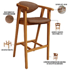 Kit 02 Banquetas Alta Cozinha Bancada Bar Sala De Jantar Fixa