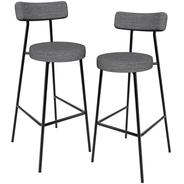 Kit 02 Banquetas Alta Cozinha Bar Sala Jantar Estrutura Em Aç