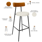 Kit 02 Banquetas Alta Cozinha Sala Jantar Milão L02 Couríssim