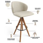 Kit 02 Banquetas Alta Giratória Bar Cozinha Sala De Jantar Ba