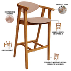 Kit 02 Banquetas Alta Para Cozinha Bancada Bar Sala De Jantar