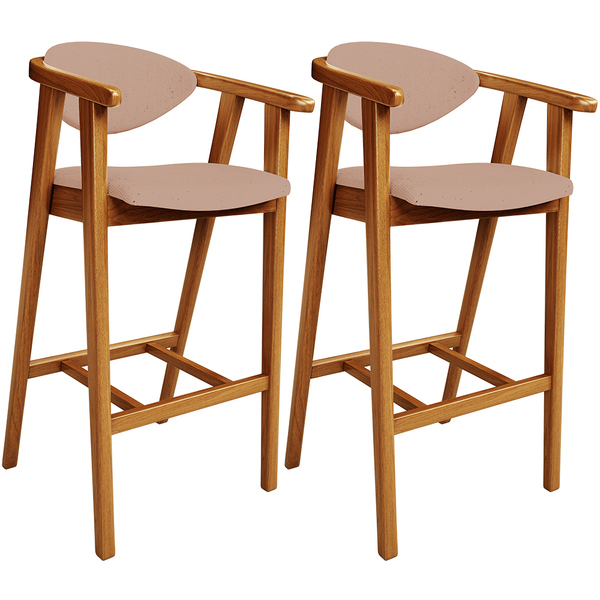 Kit 02 Banquetas Alta Para Cozinha Bancada Bar Sala De Jantar