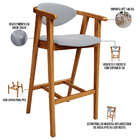 Kit 02 Banquetas Alta Para Cozinha Bancada Bar Sala De Jantar