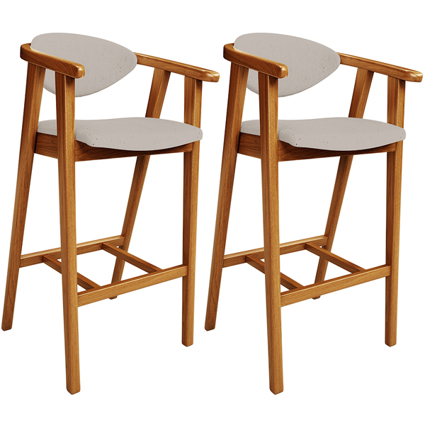 Kit 02 Banquetas Alta Para Cozinha Bancada Bar Sala De Jantar