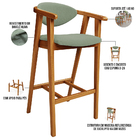 Kit 02 Banquetas Alta Para Cozinha Bancada Bar Sala De Jantar