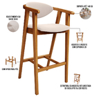 Kit 02 Banquetas Alta Para Cozinha Bancada Bar Sala De Jantar