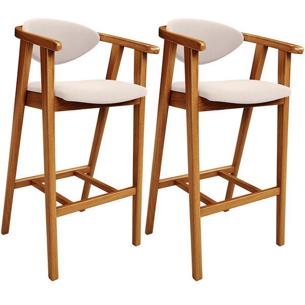 Kit 02 Banquetas Alta Para Cozinha Bancada Bar Sala De Jantar