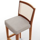 Kit 02 Banquetas Alta Para Cozinha Encosto Em Tela Branco Zio