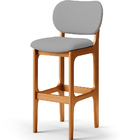 Kit 02 Banquetas Alta Para Cozinha Madeira Fixa Betta L02 Imb