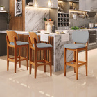 Kit 02 Banquetas Alta Para Cozinha Madeira Fixa Betta L02 Imb