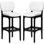 Kit 02 Banquetas Alta Para Cozinha Madeira Fixa Betta L02 Pre