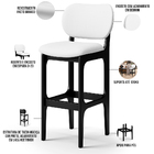 Kit 02 Banquetas Alta Para Cozinha Madeira Fixa Betta L02 Pre