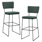 Kit 02 Banquetas Alta Para Cozinha Sala Base Em Aço Fixa Alla