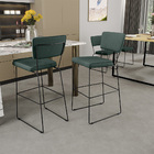 Kit 02 Banquetas Alta Para Cozinha Sala Base Em Aço Fixa Alla