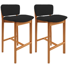 Kit 02 Banquetas Alta Para Cozinha Sala De Jantar Bar Dara L0