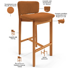 Kit 02 Banquetas Alta Para Cozinha Sala De Jantar Bar Dara L0