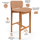 Kit 02 Banquetas Alta Para Cozinha Sala De Jantar Bar Dara L0