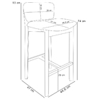 Kit 02 Banquetas Alta Para Cozinha Sala De Jantar Bar Dara L0