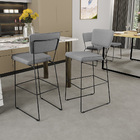 Kit 02 Banquetas Alta Para Cozinha Sala De Jantar Base Aço Fi