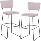 Kit 02 Banquetas Alta Para Cozinha Sala De Jantar Base Em Aço