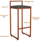 Kit 02 Banquetas Alta Para Cozinha Sala De Jantar Hanna L02 B