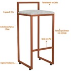 Kit 02 Banquetas Alta Para Cozinha Sala De Jantar Hanna L02 B