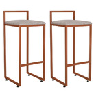 Kit 02 Banquetas Alta Para Cozinha Sala De Jantar Hanna L02 B