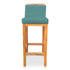 Kit 02 Banquetas Alta Rubi Veludo Base Fixa De Madeira - Pall