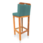 Kit 02 Banquetas Alta Rubi Veludo Base Fixa De Madeira - Pall