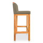 Kit 02 Banquetas Alta Rubi Veludo Capuccino Base Fixa De Made