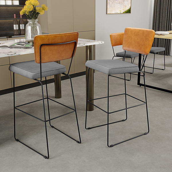 Kit 02 Banquetas Altas Bar Sala De Jantar Fixa Allana L02 Cou