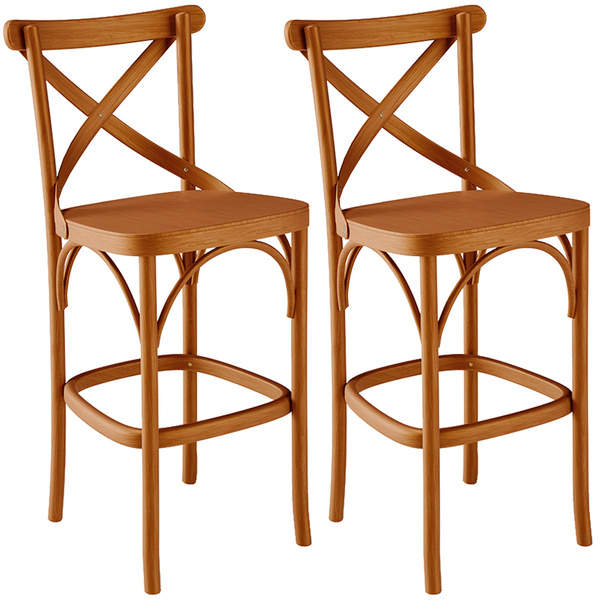 Kit 02 Banquetas Altas Cozinha Bancada Bar Sala De Jantar Ávi