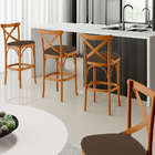 Kit 02 Banquetas Altas Cozinha Bancada Bar Sala De Jantar Est