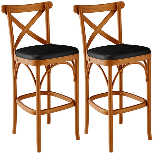 Kit 02 Banquetas Altas Cozinha Bancada Bar Sala De Jantar Est