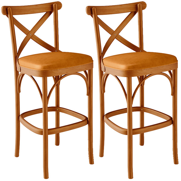 Kit 02 Banquetas Altas Cozinha Bancada Bar Sala De Jantar Est