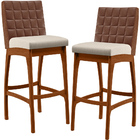 Kit 02 Banquetas Altas Cozinha Sala De Jantar Fixa Mila L02 C