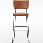 Kit 02 Banquetas Altas Cozinha Sala Jantar Base Em Aço Fixa A