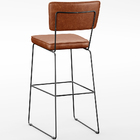 Kit 02 Banquetas Altas Cozinha Sala Jantar Base Em Aço Fixa A