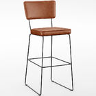 Kit 02 Banquetas Altas Cozinha Sala Jantar Base Em Aço Fixa A