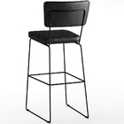 Kit 02 Banquetas Altas Cozinha Sala Jantar Base Em Aço Fixa A