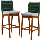 Kit 02 Banquetas Altas Cozinha Sala Jantar Fixa Mila L02 Fact