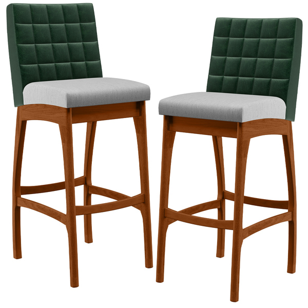 Kit 02 Banquetas Altas Cozinha Sala Jantar Fixa Mila L02 Fact