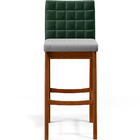 Kit 02 Banquetas Altas Cozinha Sala Jantar Fixa Mila L02 Fact