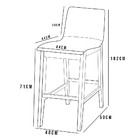Kit 02 Banquetas Altas Estofada Para Cozinha Sala De Jantar F