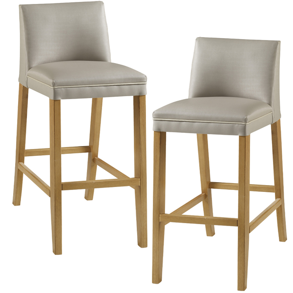 Kit 02 Banquetas Altas Estofada Para Cozinha Sala De Jantar F