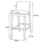 Kit 02 Banquetas Altas Estofada Para Cozinha Sala De Jantar F